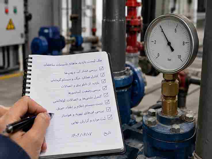 چک‌لیست بازدید ماهانه تاسیسات ساختمان